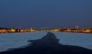 under domes of ice, frozen city lights