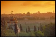 Jerusalem sunset view from Mount of Olives
