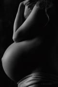 Profile of the pregnant body. Art Studio A. Krivitsky