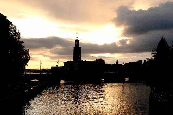 Stockholm at sunset