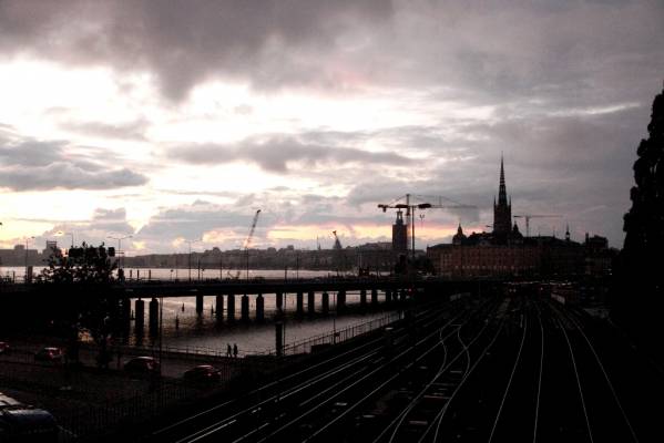 Stockholm at sunset